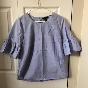 Jcrew button back short sleeve blouse